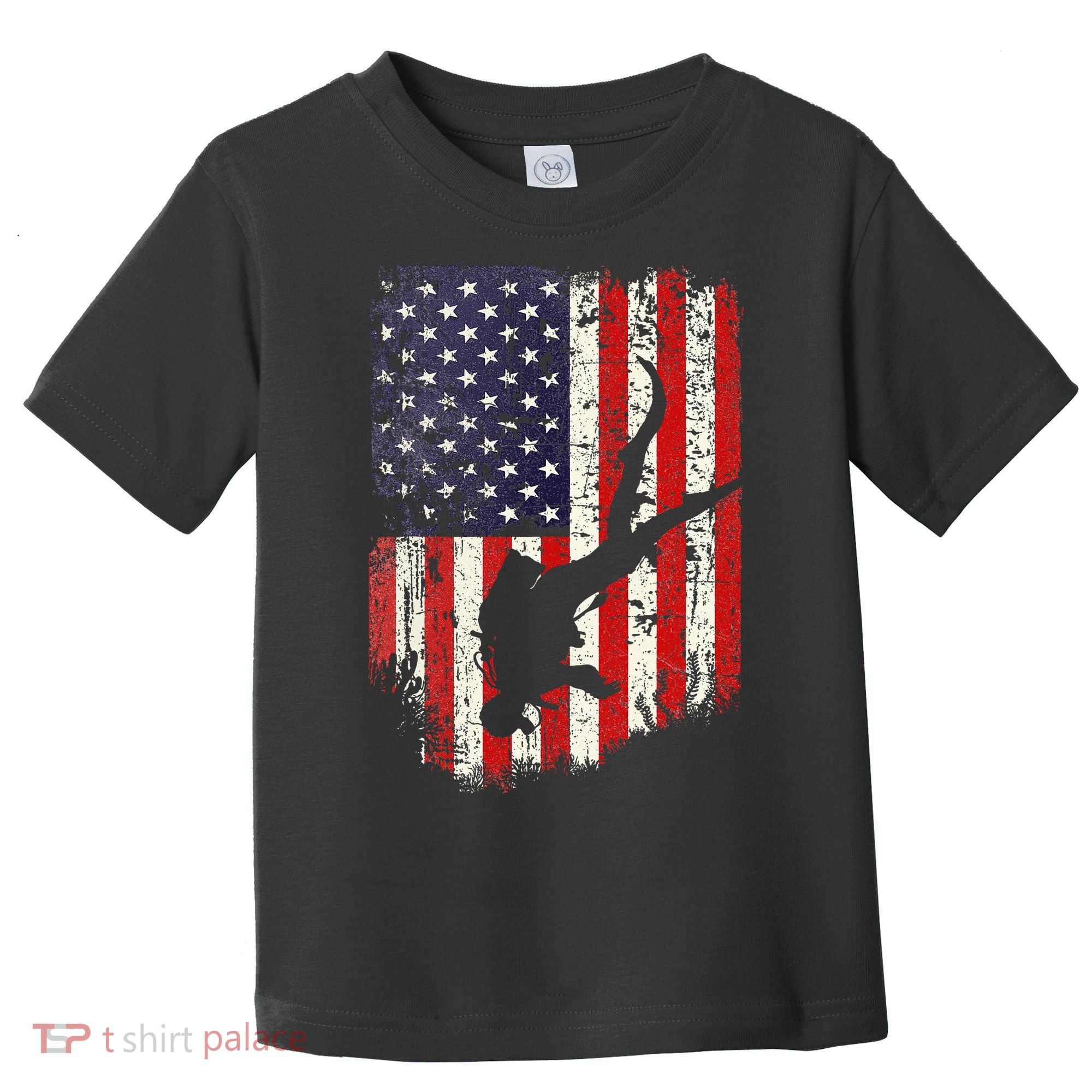 Scuba Diver Scuba Diving American Flag Toddler T-Shirt