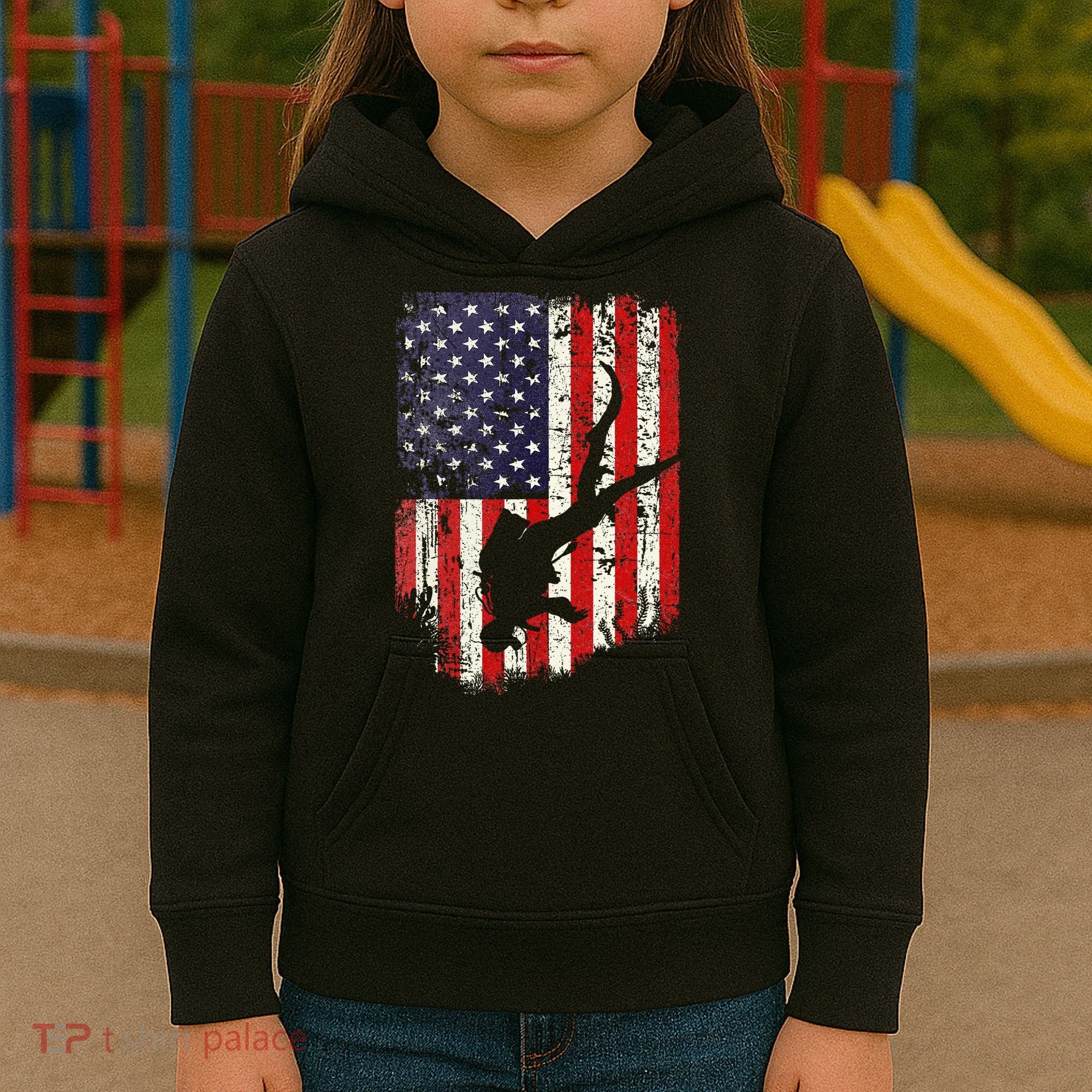 Scuba Diver Scuba Diving American Flag Kids Hoodie