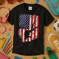 Scuba Diver Scuba Diving American Flag Kids T-Shirt thumb 3