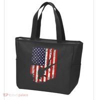 Scuba Diver Scuba Diving American Flag Tote Bag thumb 3