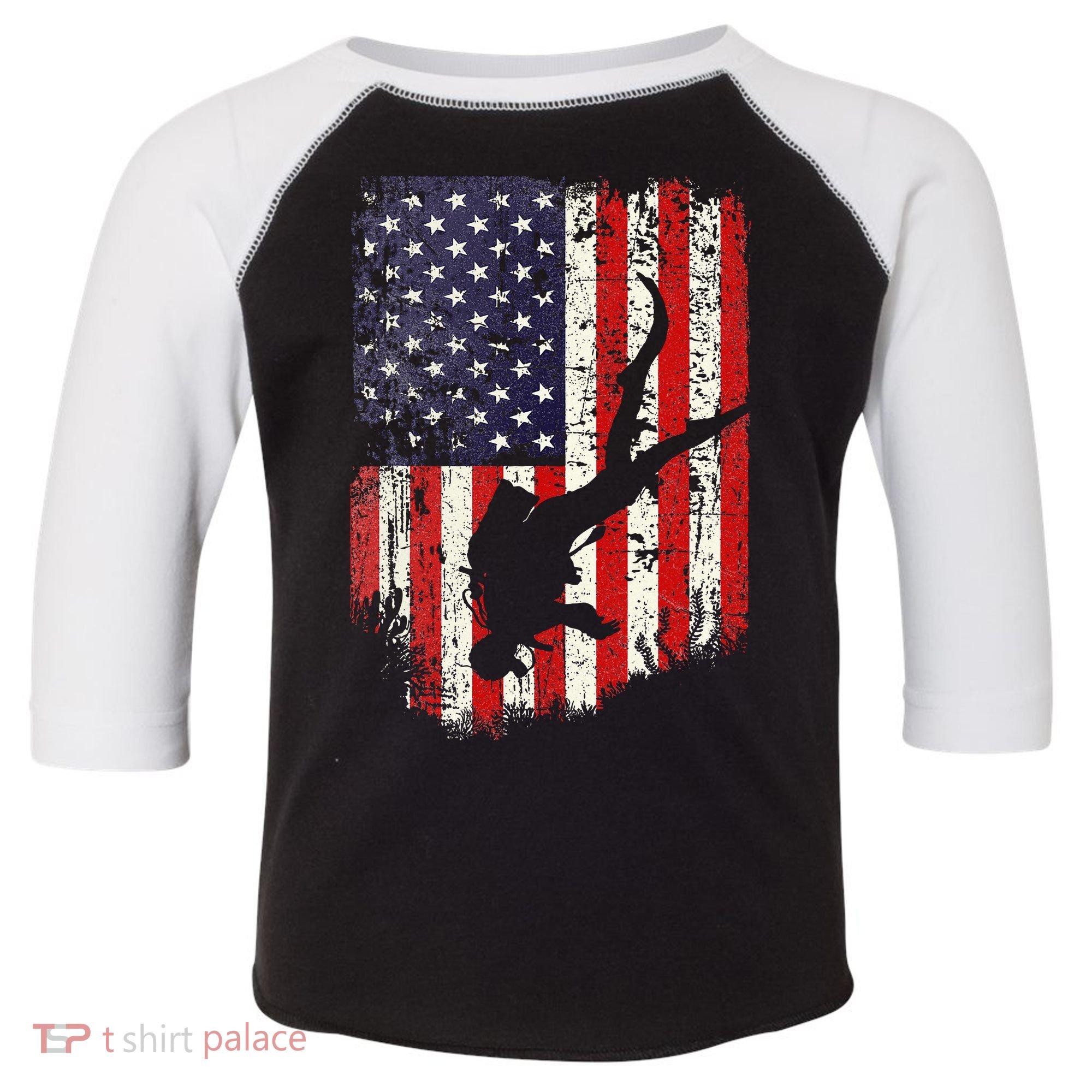Scuba Diver Scuba Diving American Flag Toddler Fine Jersey T-Shirt