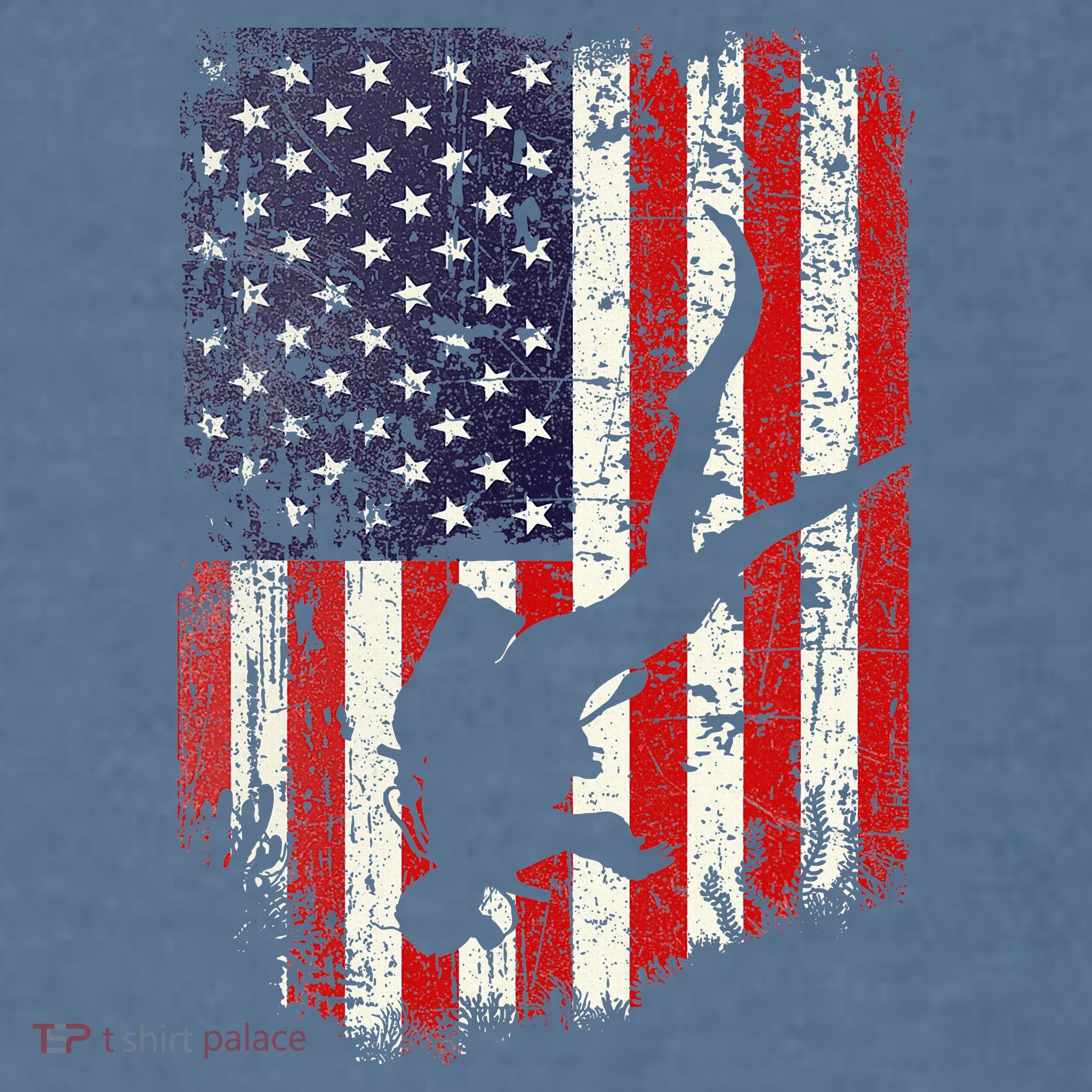 Scuba Diver Scuba Diving American Flag Garment-Dyed Sweatshirt