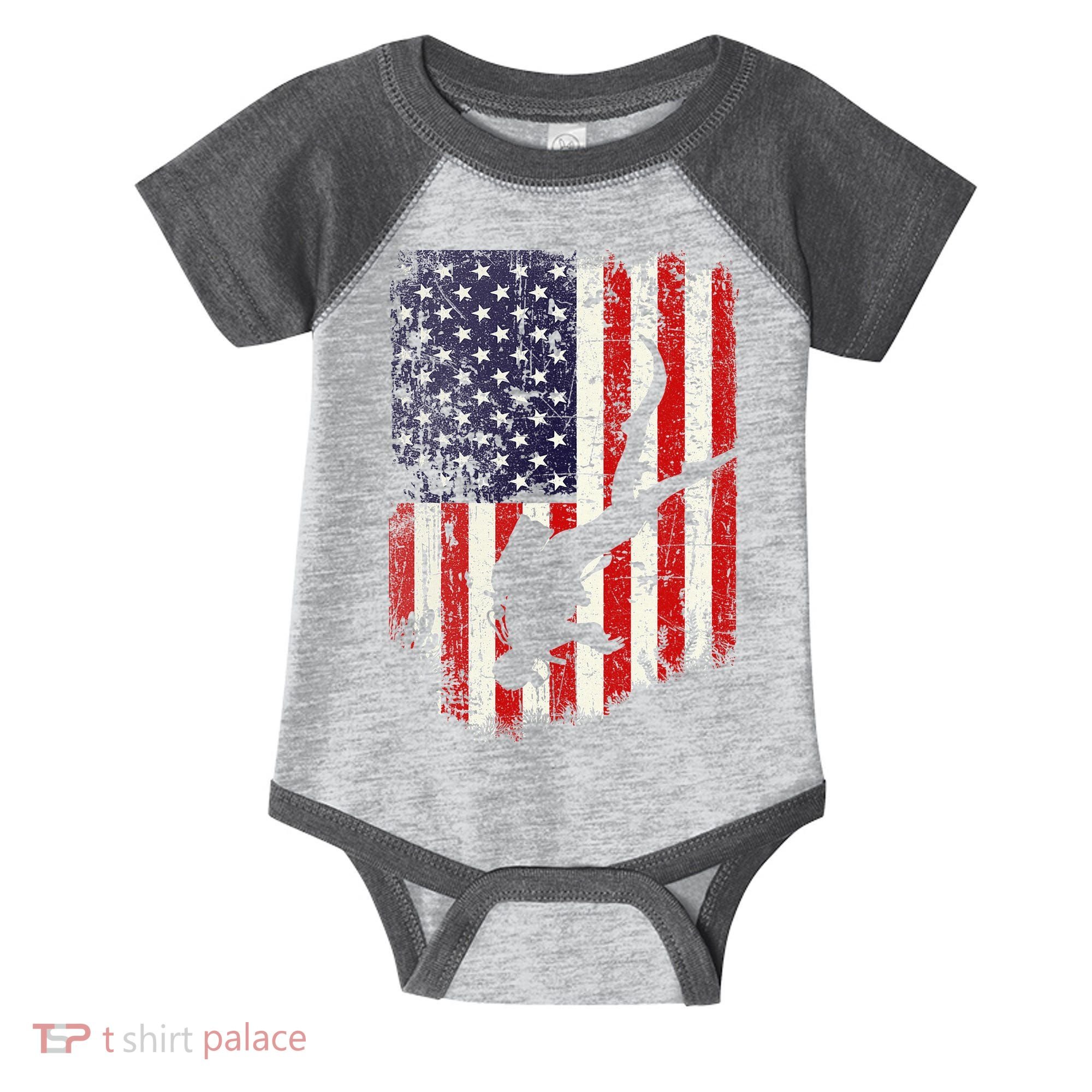 Scuba Diver Scuba Diving American Flag Infant Baby Jersey Bodysuit