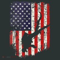 Scuba Diver Scuba Diving American Flag Infant Baby Jersey Bodysuit thumb 2