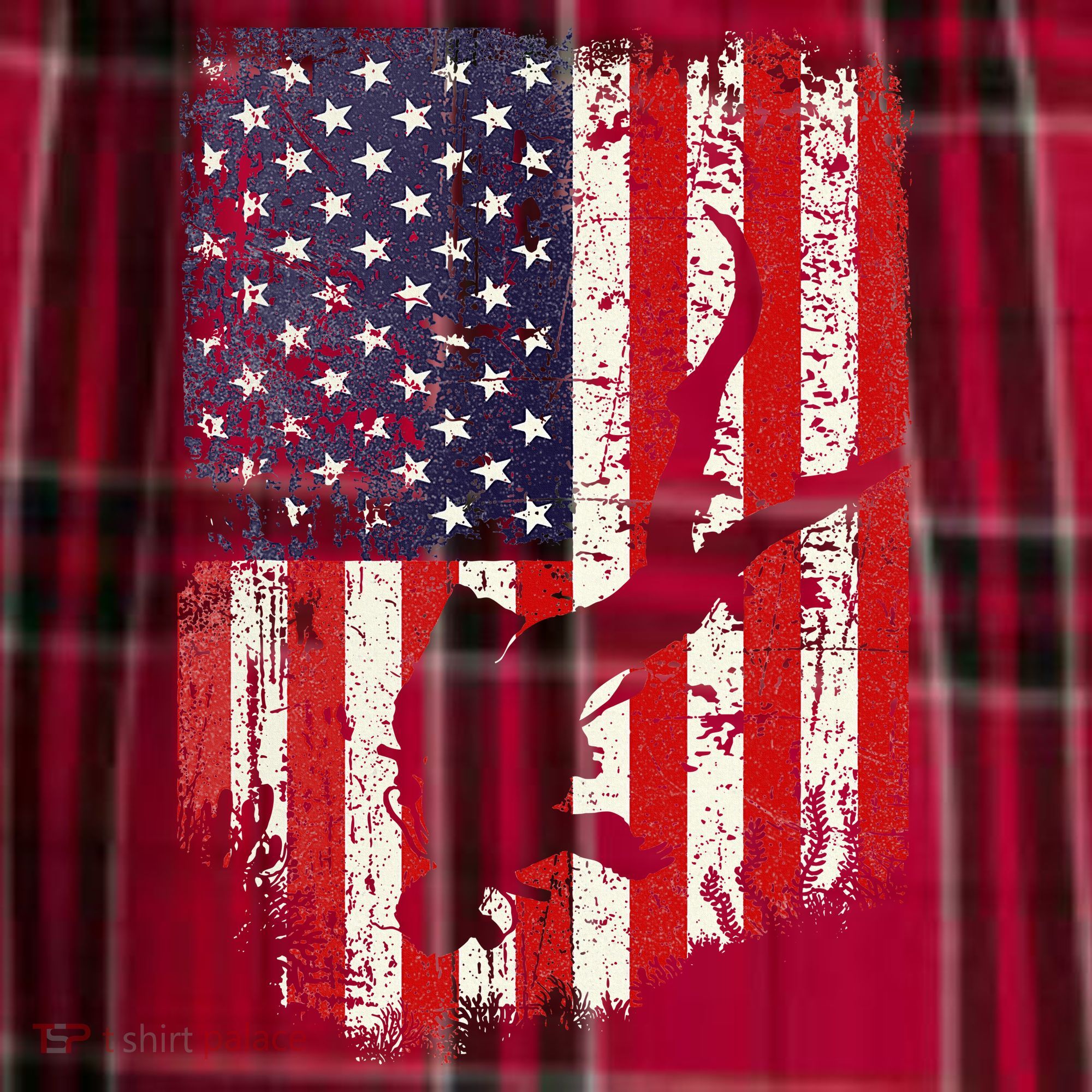 Scuba Diver Scuba Diving American Flag Men's Flannel Plaid Pajama Pants