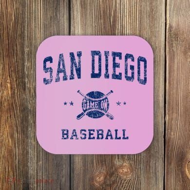 San Diego SD Vintage Baseball Throwback Retro Design Coaster