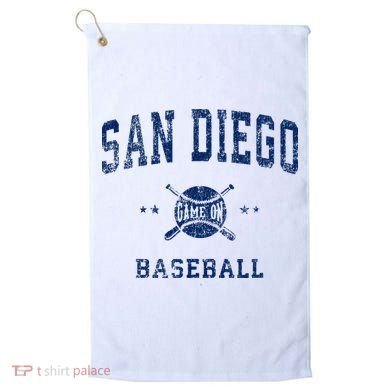 San Diego SD Vintage Baseball Throwback Retro Design Golf Towel