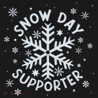 Snow Day Supporter Snowflake Winter Let It Snow  Doggie Tank thumb 4