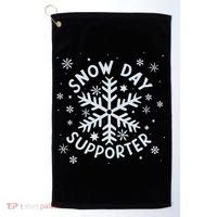 Snow Day Supporter Snowflake Winter Let It Snow  Golf Towel thumb 0
