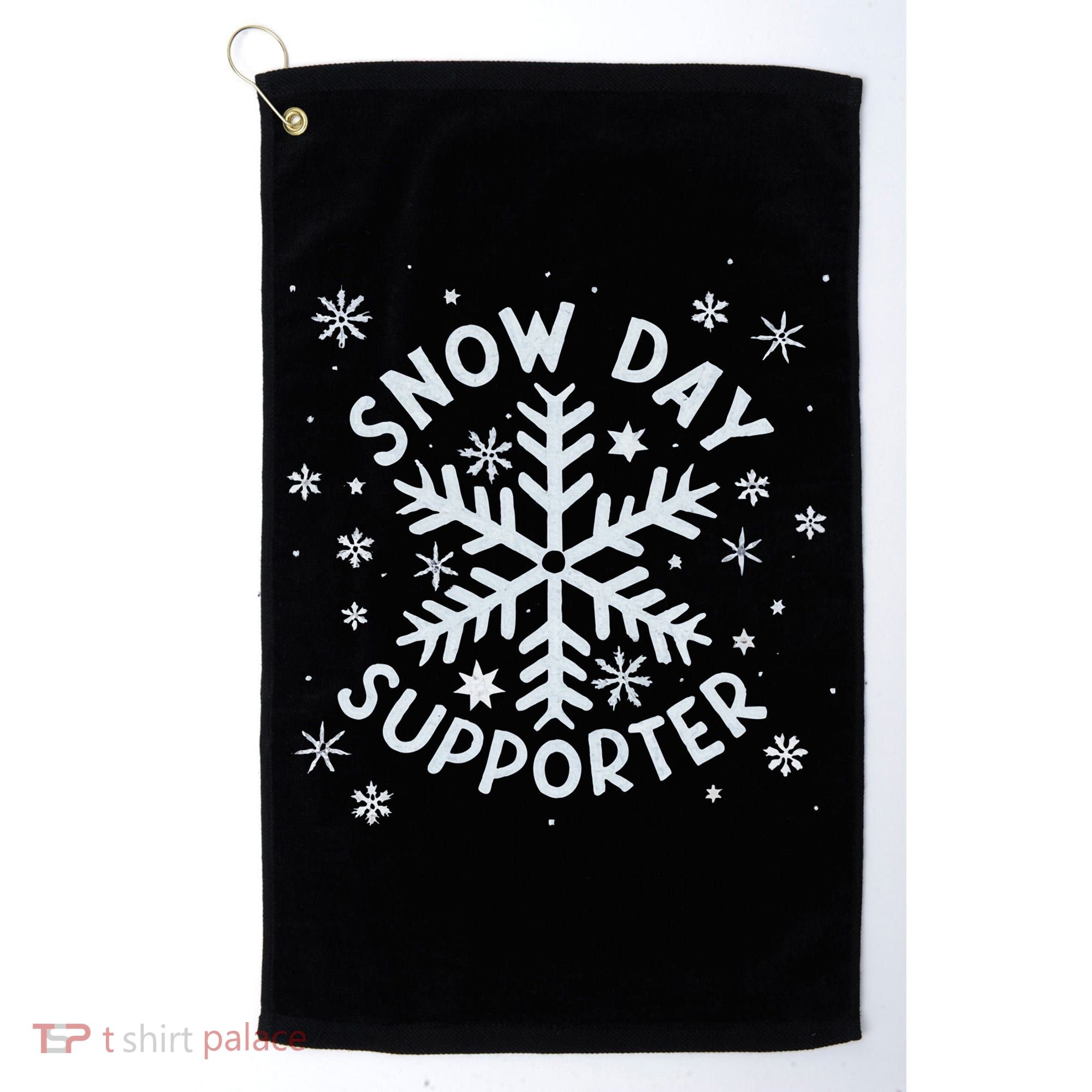 Snow Day Supporter Snowflake Winter Let It Snow  Golf Towel