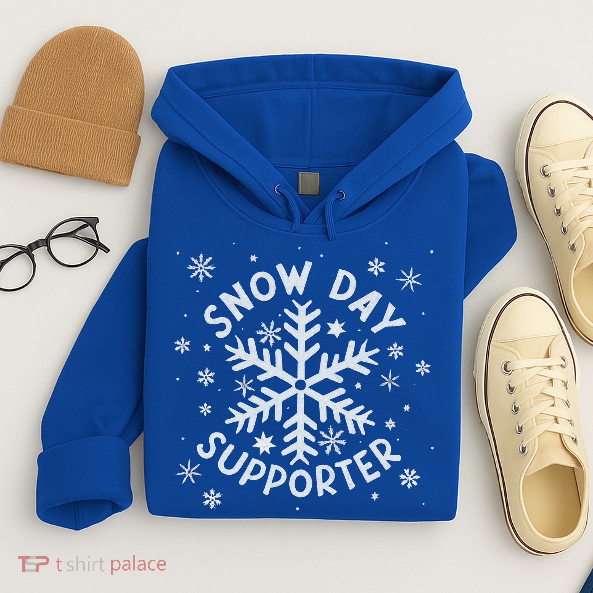 Snow Day Supporter Snowflake Winter Let It Snow  Hoodie