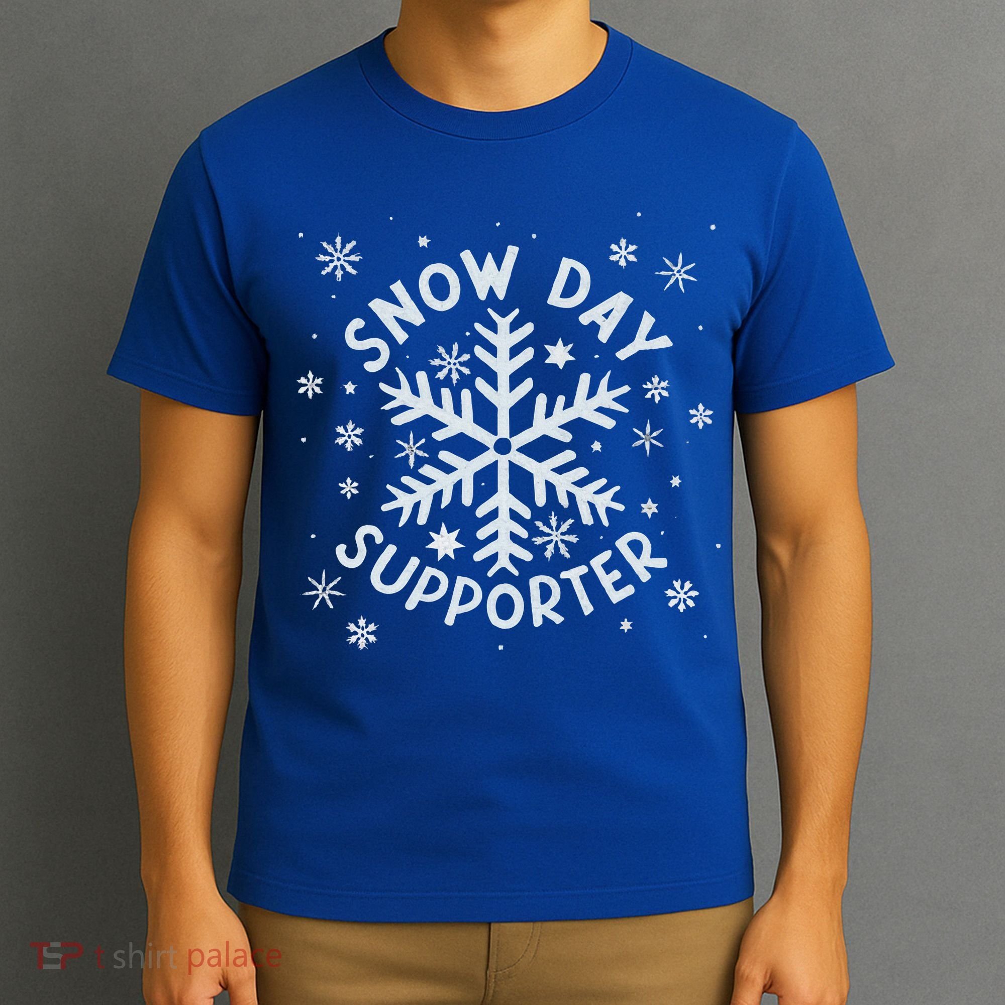 Snow Day Supporter Snowflake Winter Let It Snow  T-Shirt