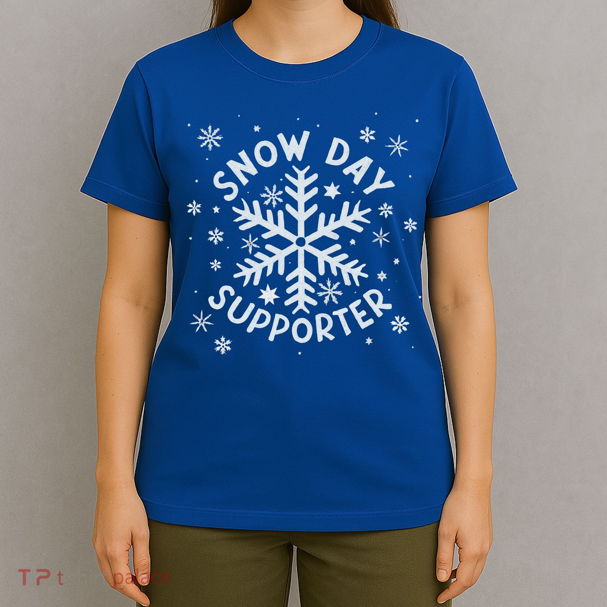 Snow Day Supporter Snowflake Winter Let It Snow  T-Shirt