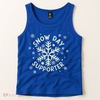 Snow Day Supporter Snowflake Winter Let It Snow  Tank Top thumb 2
