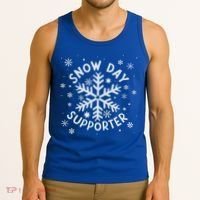 Snow Day Supporter Snowflake Winter Let It Snow  Tank Top thumb 3
