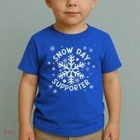 Snow Day Supporter Snowflake Winter Let It Snow  Toddler T-Shirt thumb 2