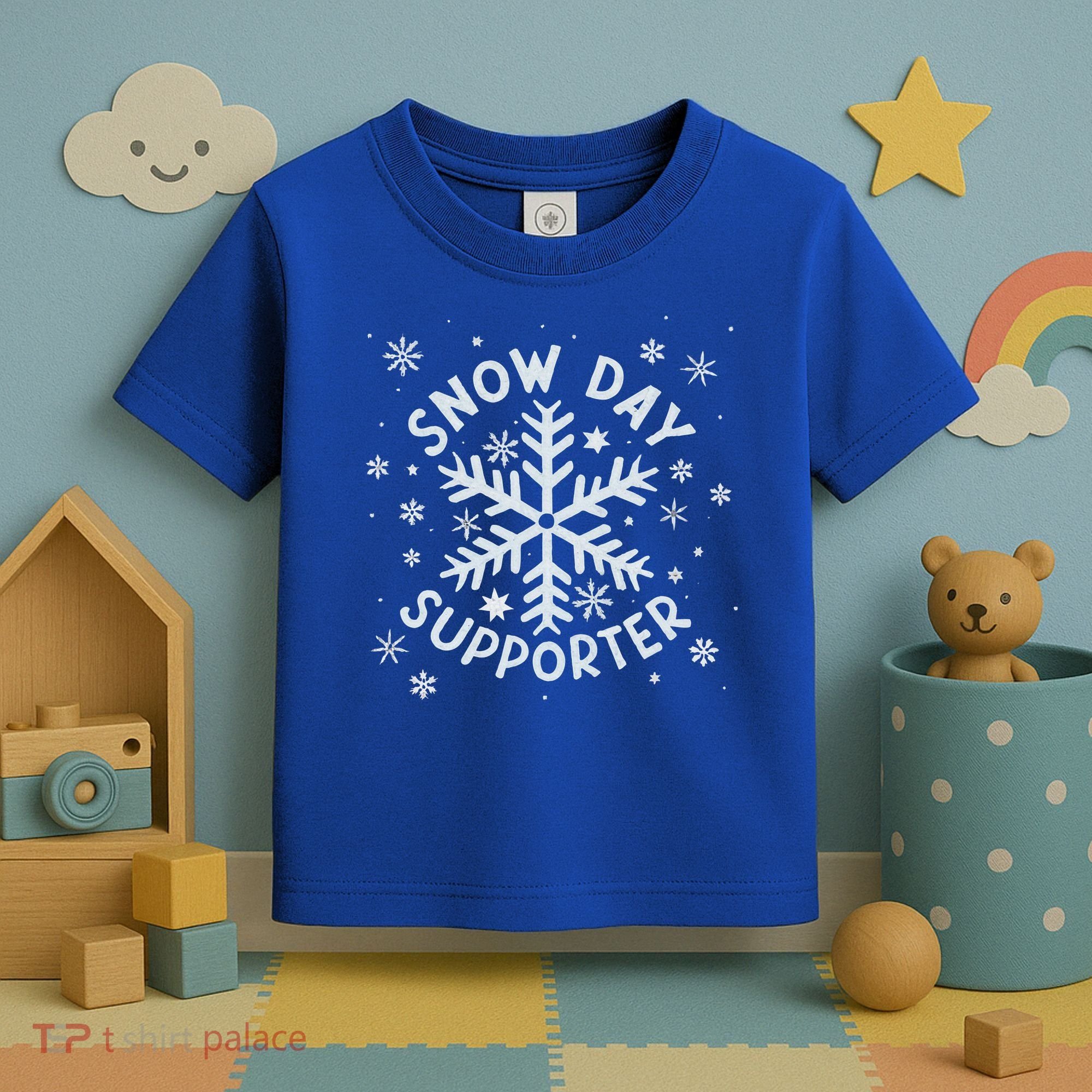 Snow Day Supporter Snowflake Winter Let It Snow  Toddler T-Shirt