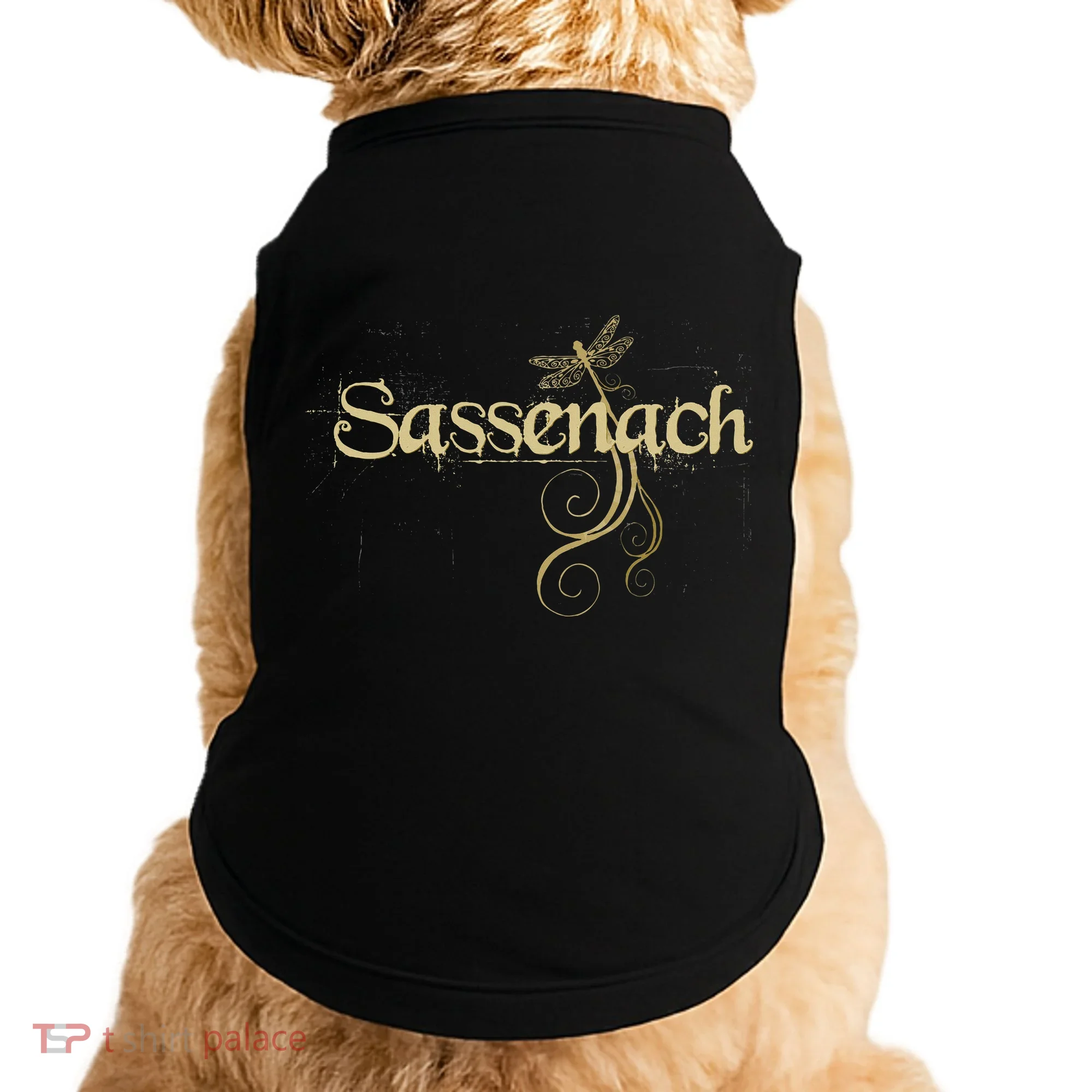 Sassenach Dragonfly Scottish Gift Retro Doggie Tank