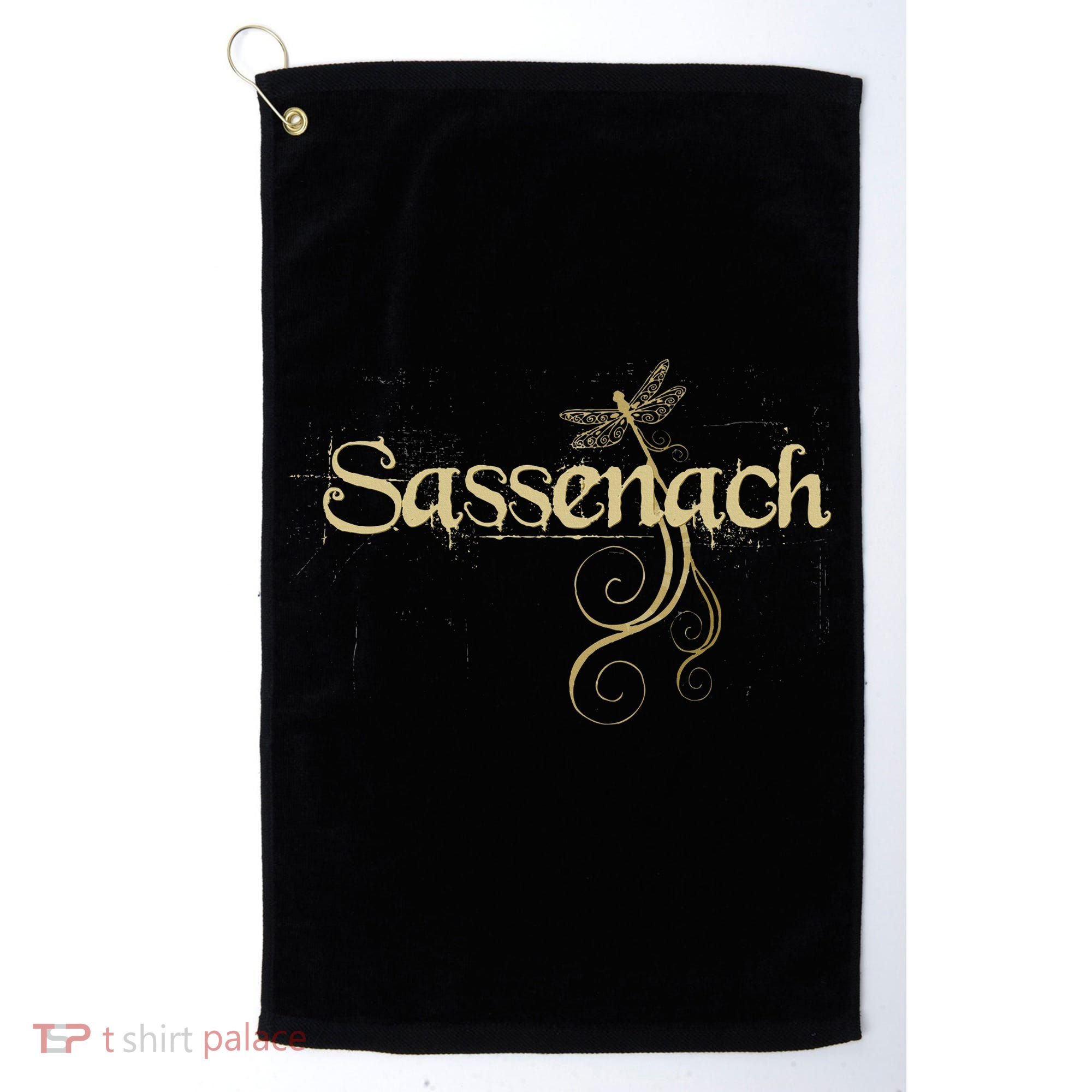 Sassenach Dragonfly Scottish Gift Retro Golf Towel