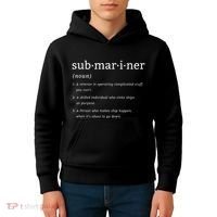 Submariner Definition Submersible Nuclearpowered Submarine Kids Hoodie thumb 4