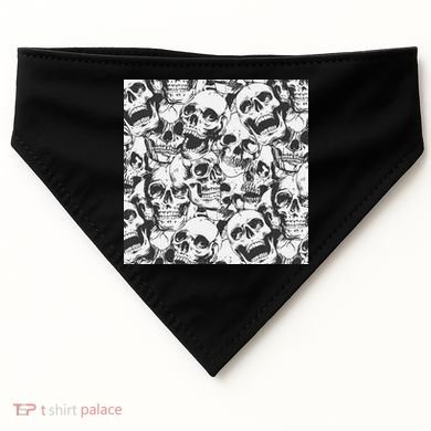 Spooky Deadly Skulls USA-Made Doggie Bandana