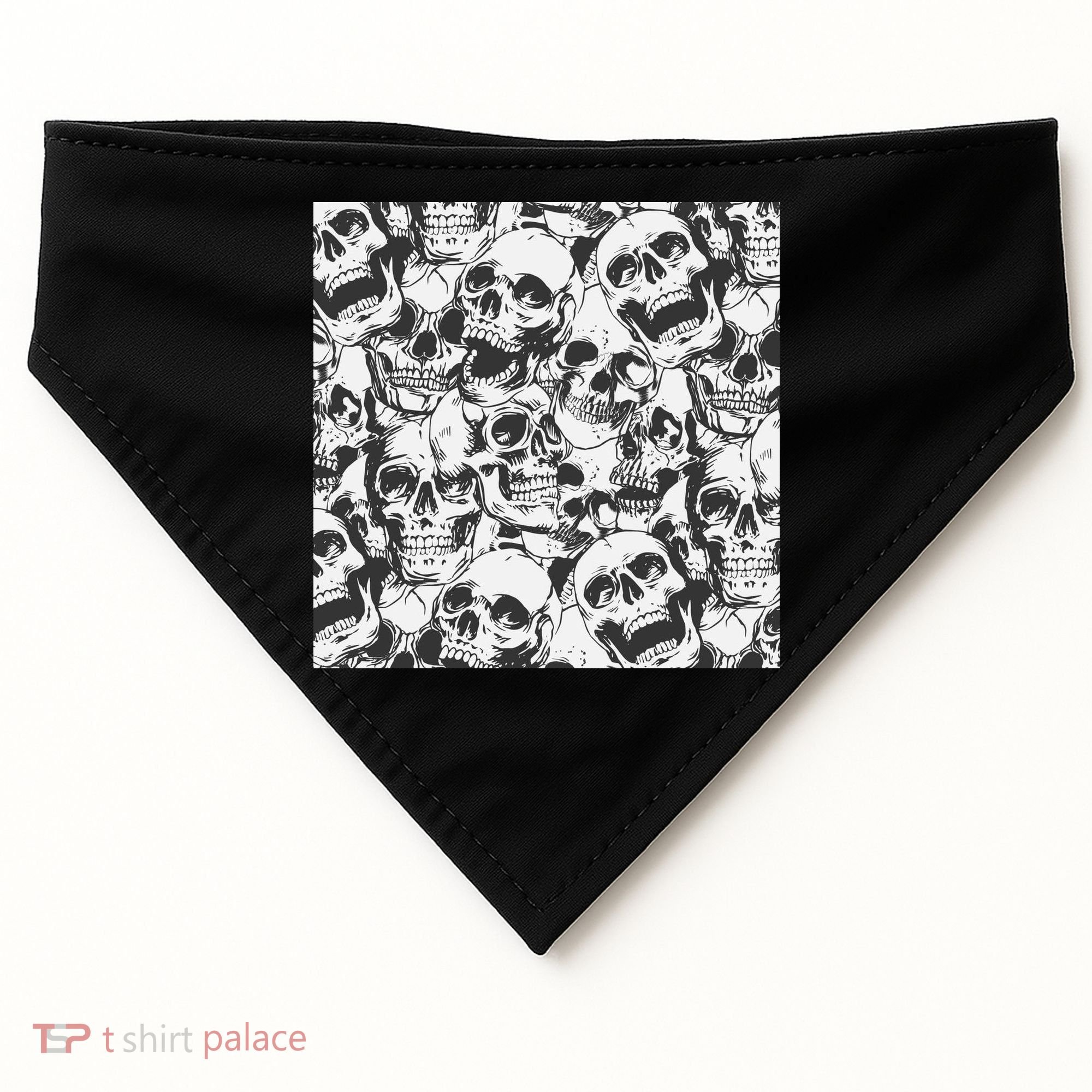 Spooky Deadly Skulls USA-Made Doggie Bandana