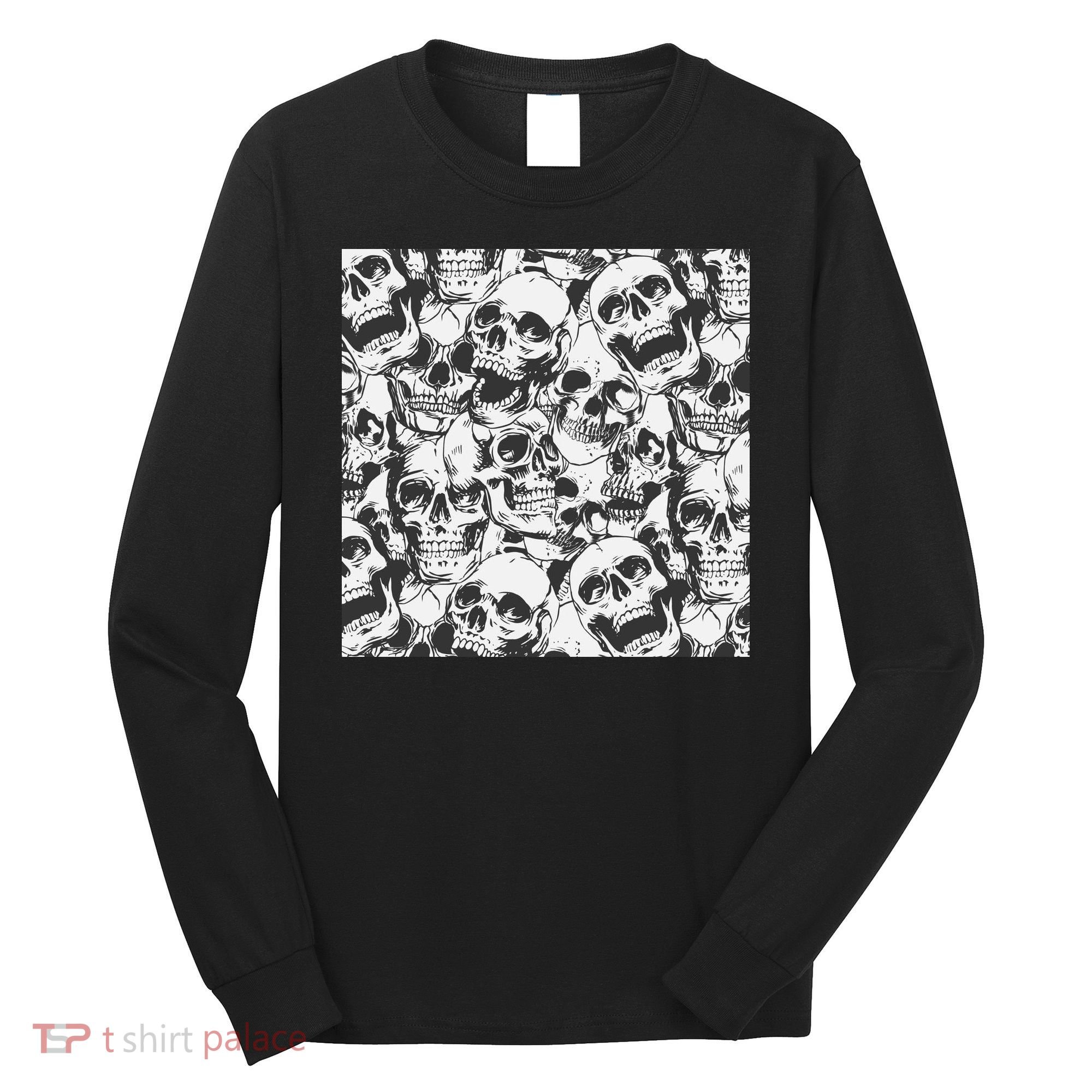 Spooky Deadly Skulls Long Sleeve Shirt