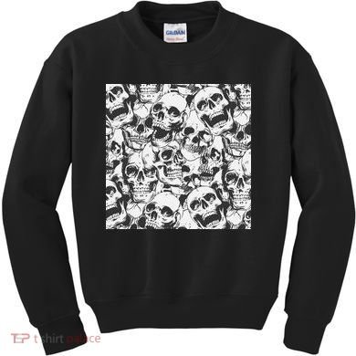 Spooky Deadly Skulls Kids Sweatshirt