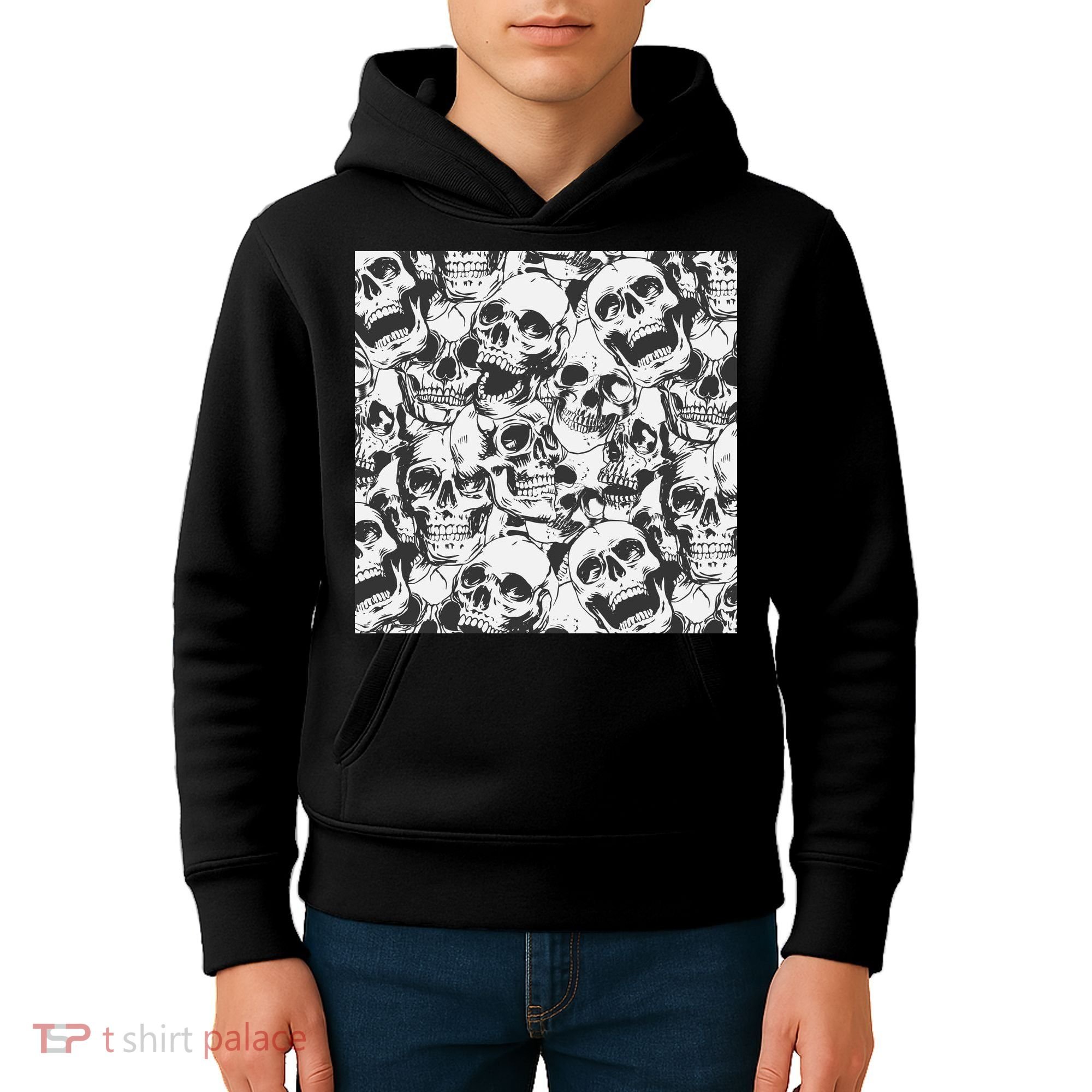 Spooky Deadly Skulls Kids Hoodie