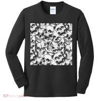Spooky Deadly Skulls Kids Long Sleeve Shirt thumb 0