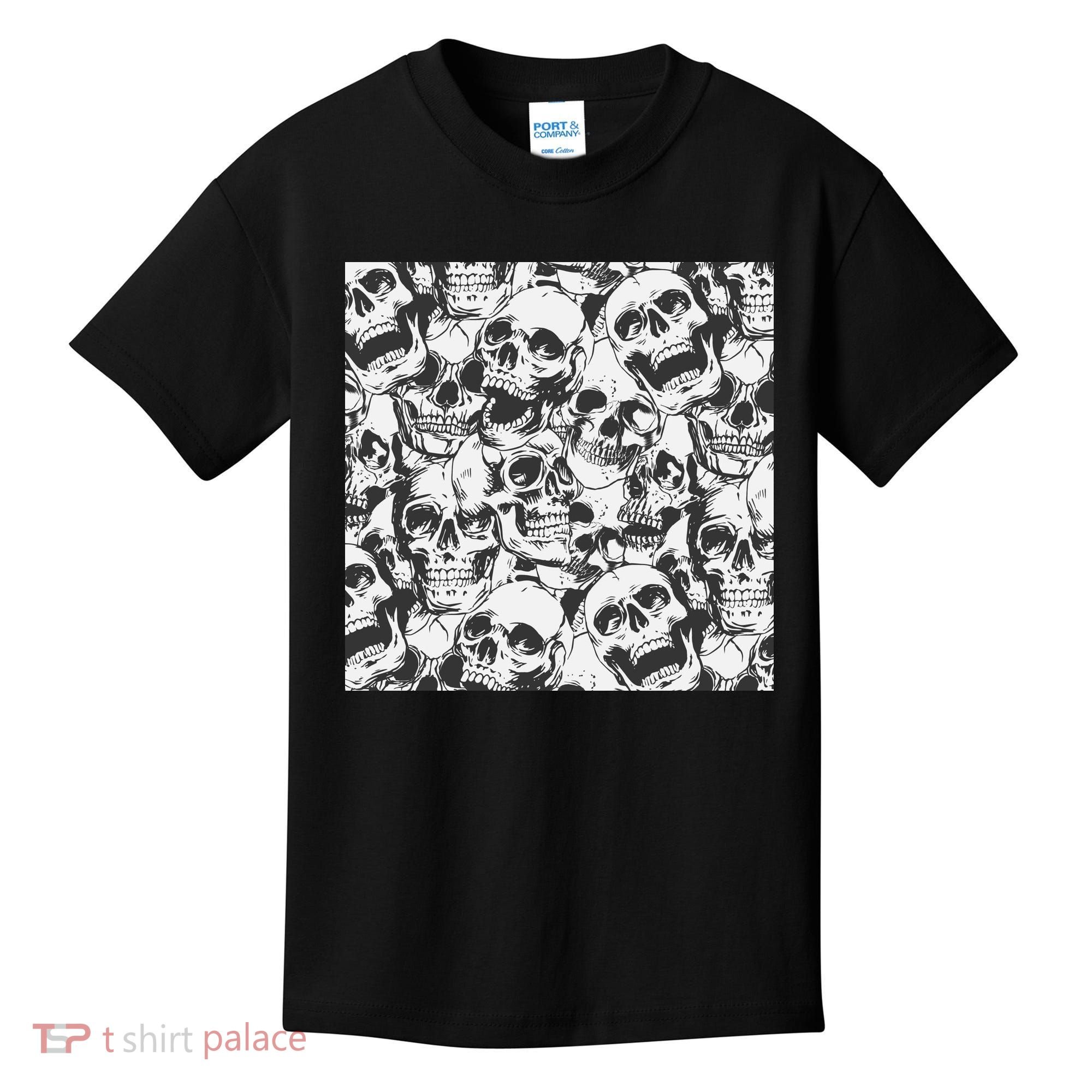 Spooky Deadly Skulls Kids T-Shirt