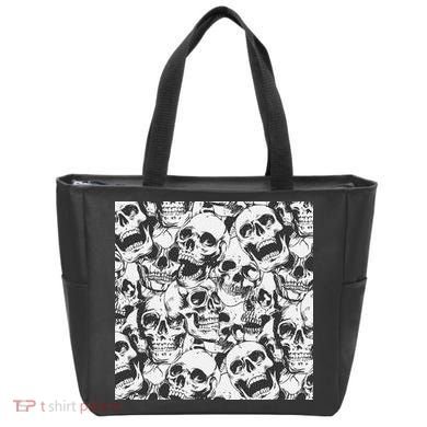 Spooky Deadly Skulls Tote Bag