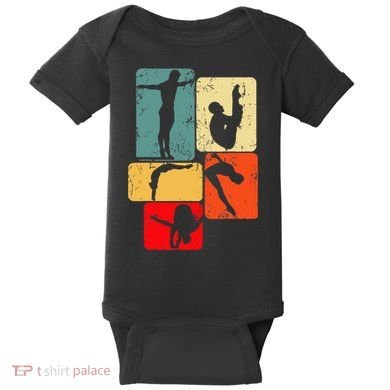Springboard Diving Springboard Diver Platform Diving Baby Bodysuit