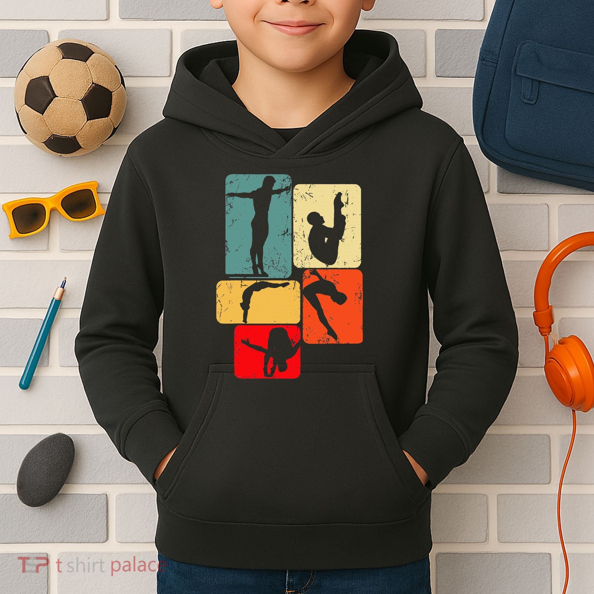 Springboard Diving Springboard Diver Platform Diving Kids Hoodie