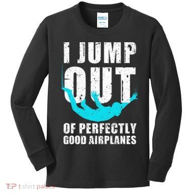 Skydiving Design Skydiver Skydive Lovers Kids Long Sleeve Shirt