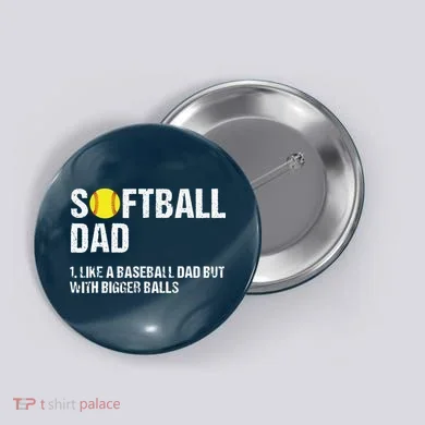 Softball Dad Button