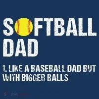 Softball Dad Kids Long Sleeve Shirt thumb 2