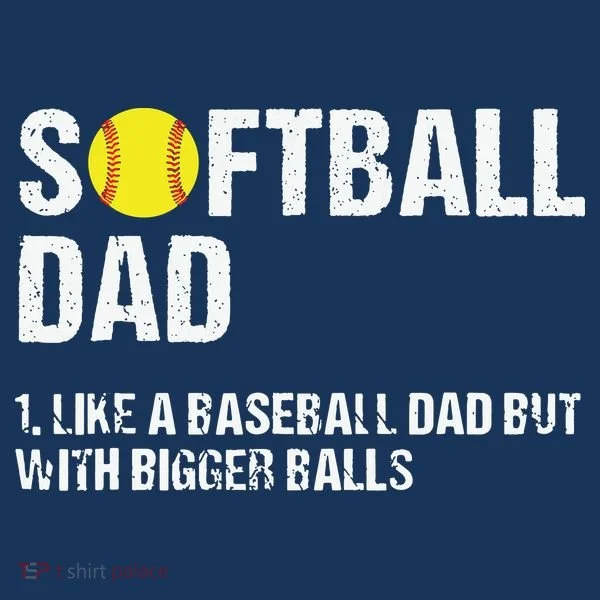 Softball Dad Kids Long Sleeve Shirt