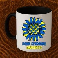 Sunflower Down Syndrome Awareness Coffee Mug thumb 2