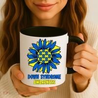 Sunflower Down Syndrome Awareness Coffee Mug thumb 3