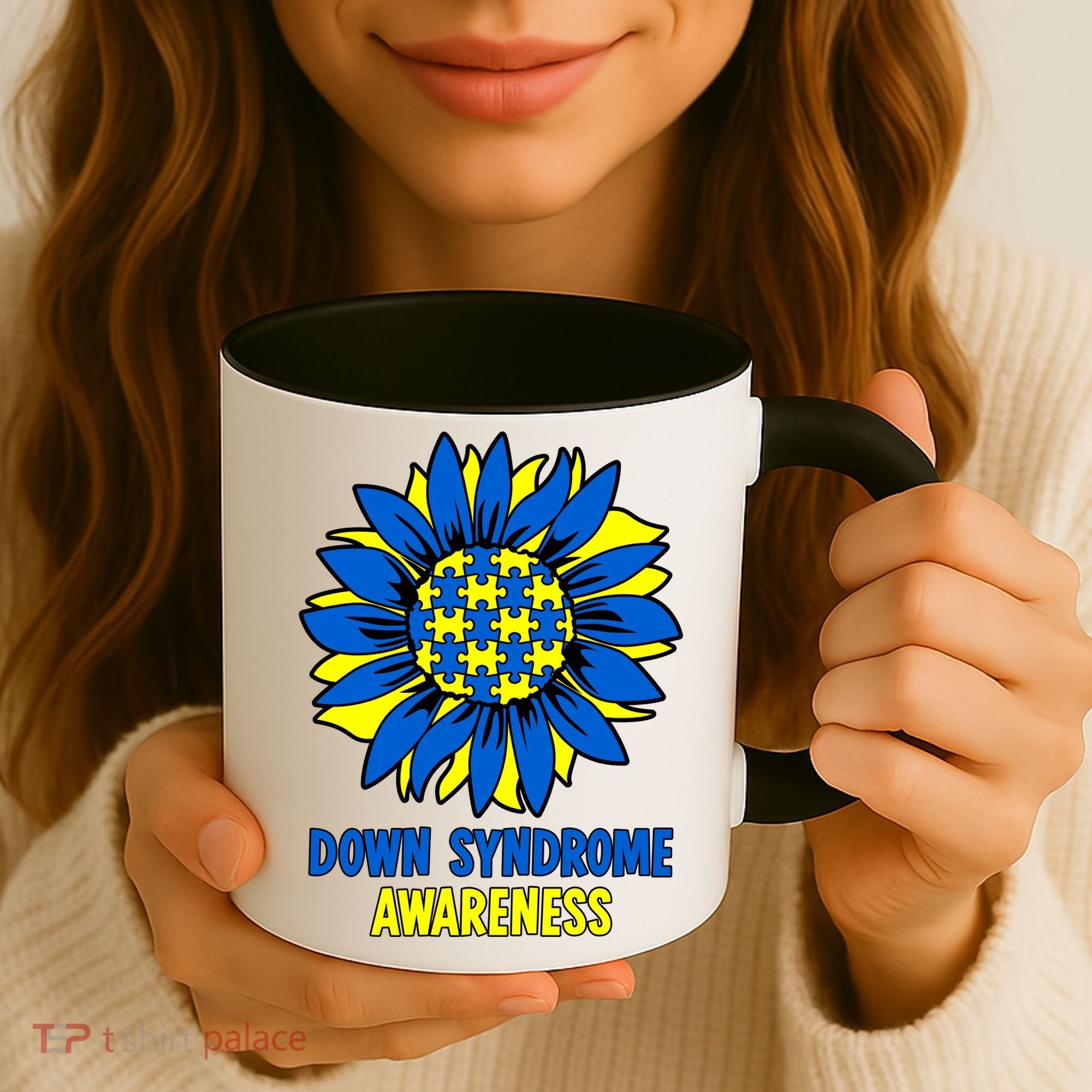 Sunflower Down Syndrome Awareness Coffee Mug