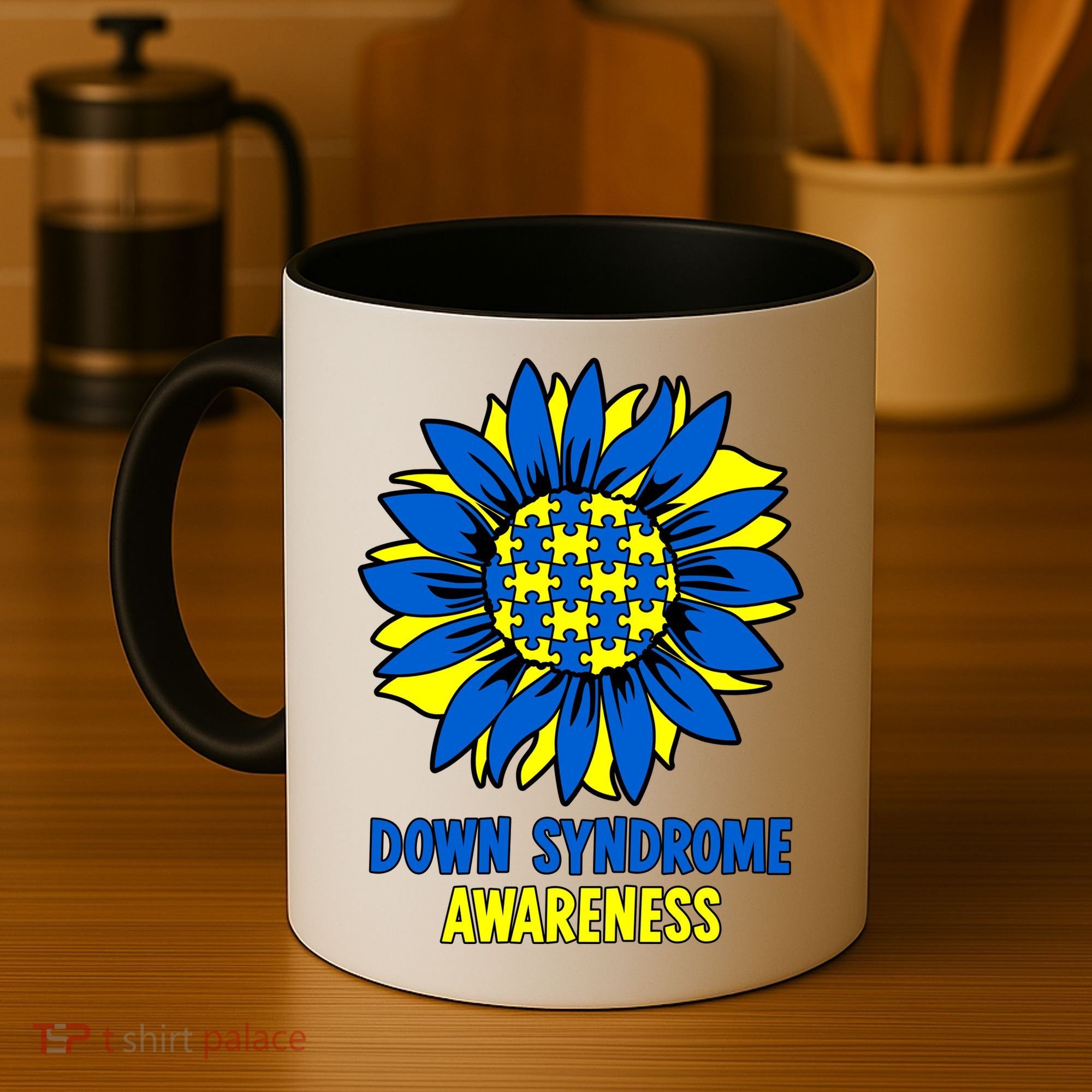 Sunflower Down Syndrome Awareness Coffee Mug