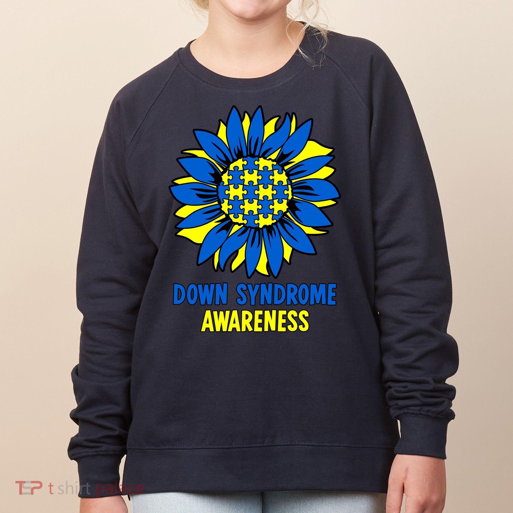 Sunflower Down Syndrome Awareness Women's Sweatshirt