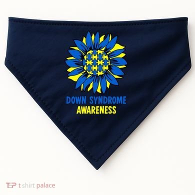 Sunflower Down Syndrome Awareness USA-Made Doggie Bandana