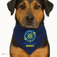 Sunflower Down Syndrome Awareness USA-Made Doggie Bandana thumb 1