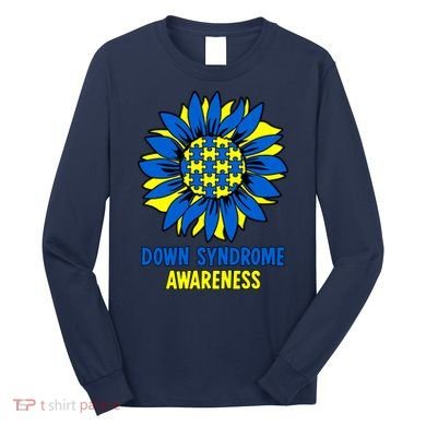 Sunflower Down Syndrome Awareness Long Sleeve Shirt