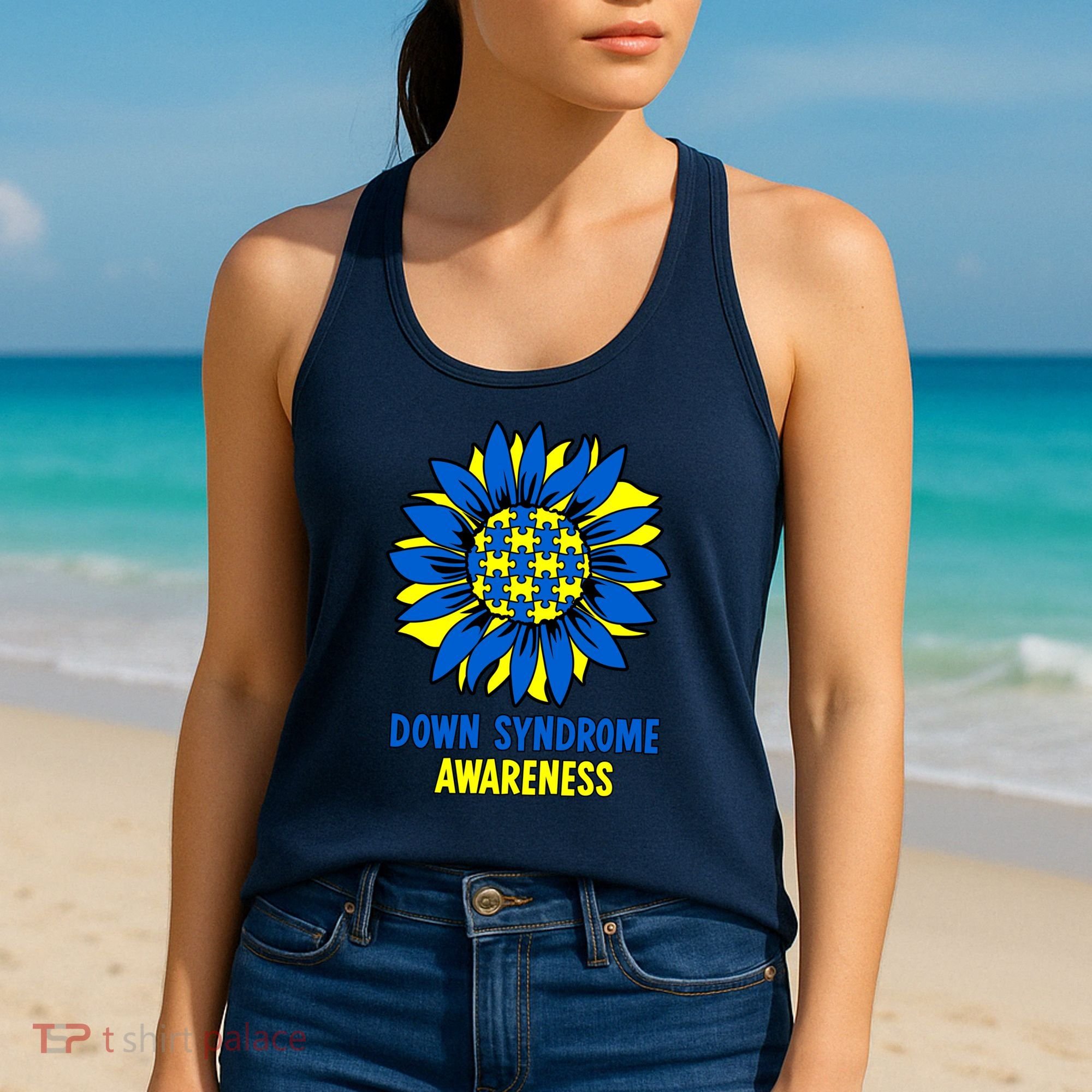 Sunflower Down Syndrome Awareness Women's Tank Top