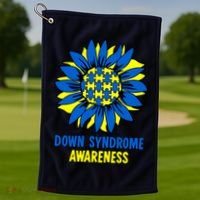 Sunflower Down Syndrome Awareness Golf Towel thumb 1