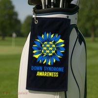 Sunflower Down Syndrome Awareness Golf Towel thumb 2