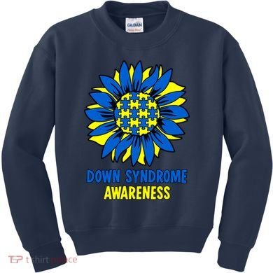 Sunflower Down Syndrome Awareness Kids Sweatshirt